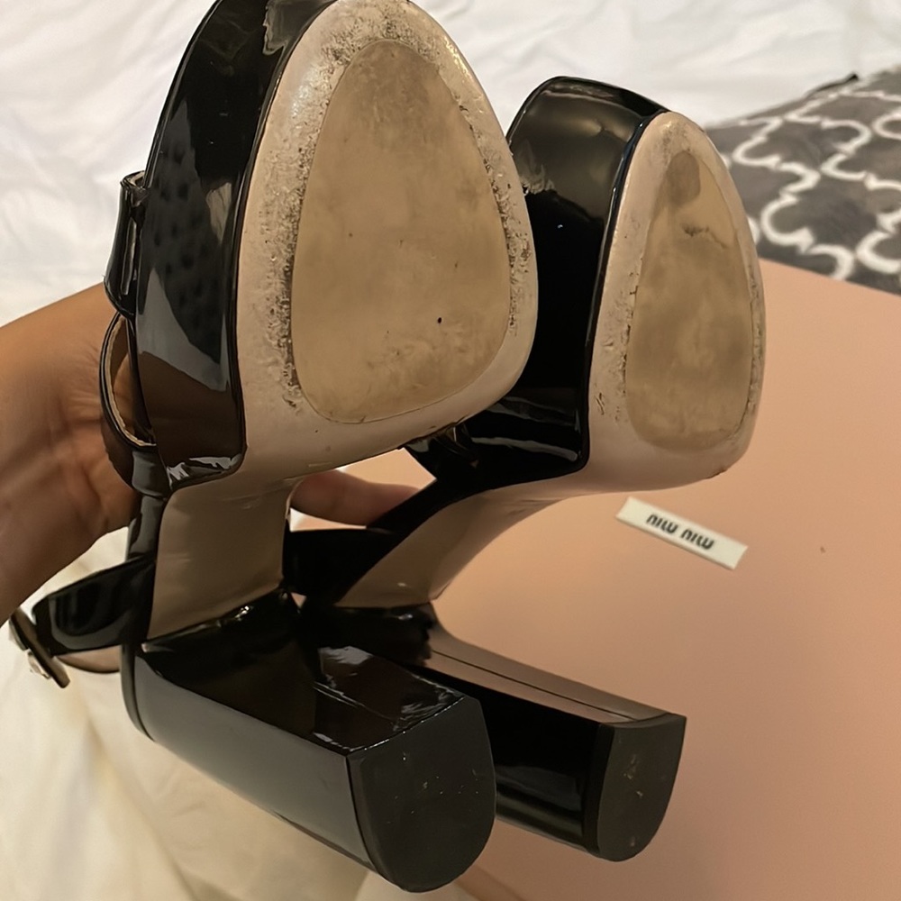 Miu Miu Crystal Embellished Sandals - image 3